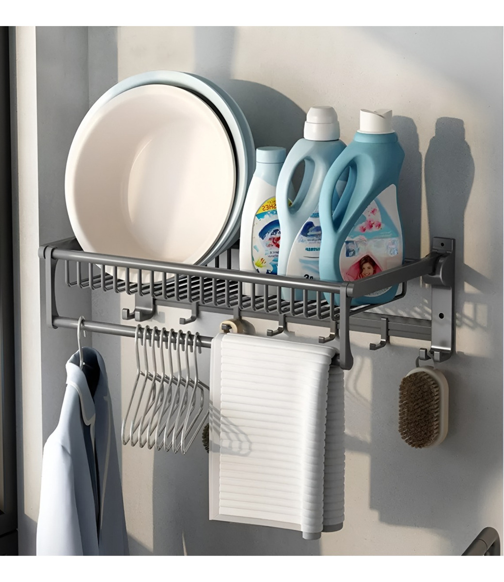 TOALLERO METAL BAÑO 20 PULGADAS DOBLE PLEGABLE BARRA TOALLA JHN MULTICOLOR - 7