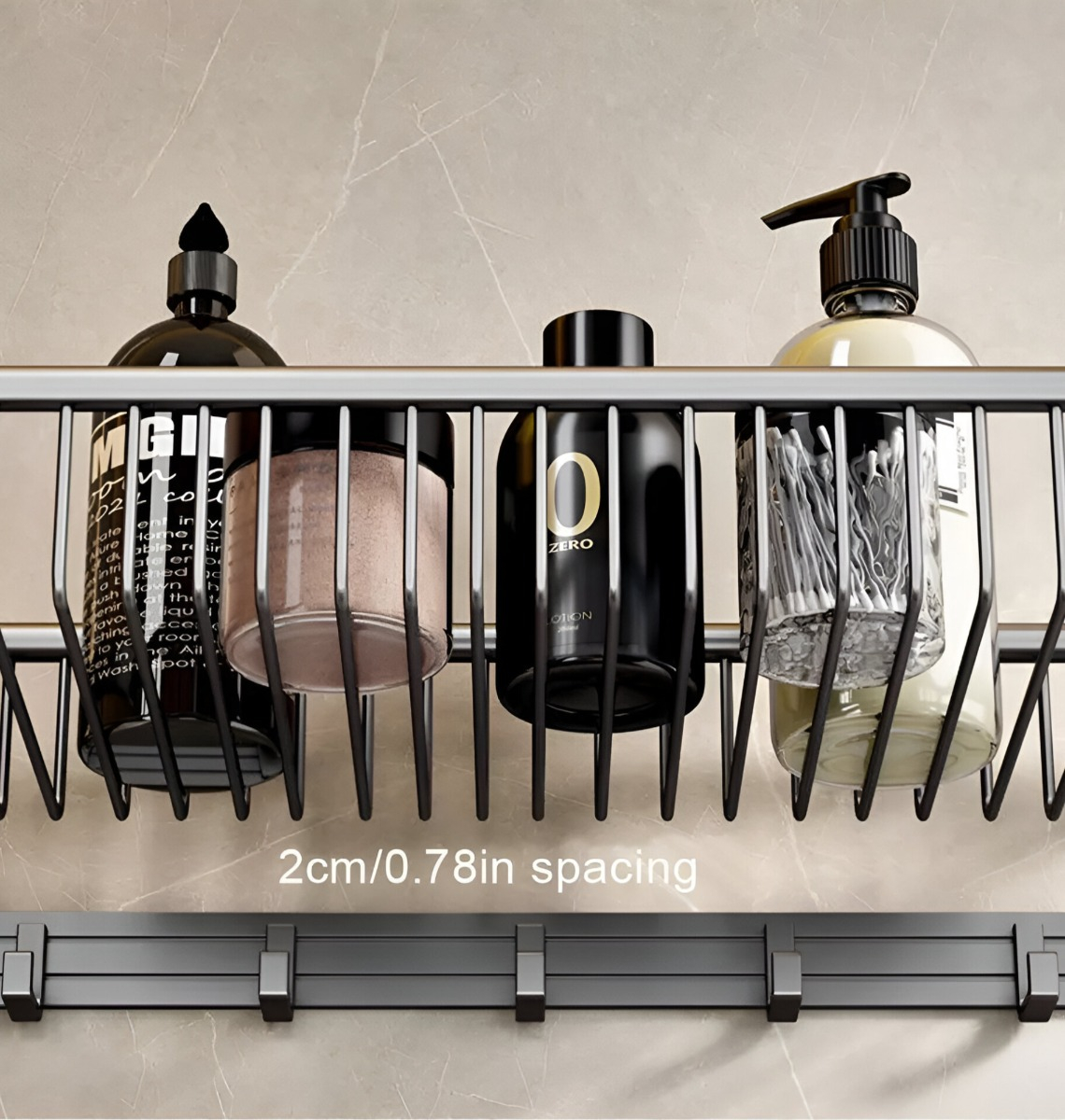 TOALLERO METAL BAÑO 20 PULGADAS DOBLE PLEGABLE BARRA TOALLA JHN MULTICOLOR - 8