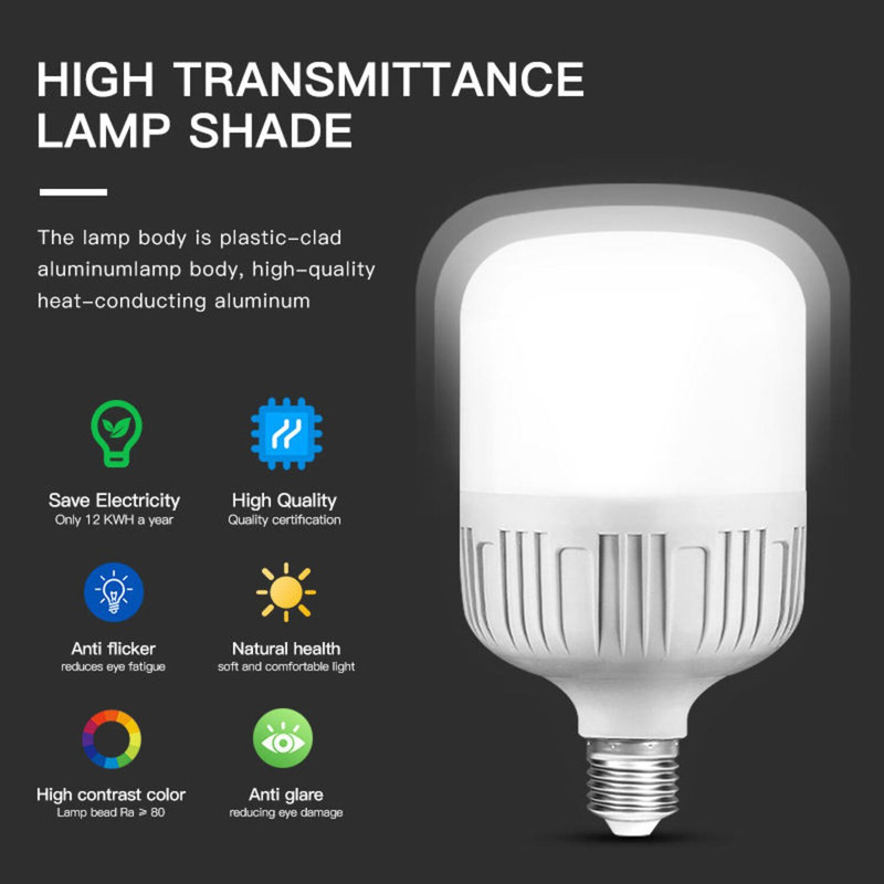 SET 4 BOMBILLA BRILLANTE LED 48W ILUMINACION HOGAR LAU - 5