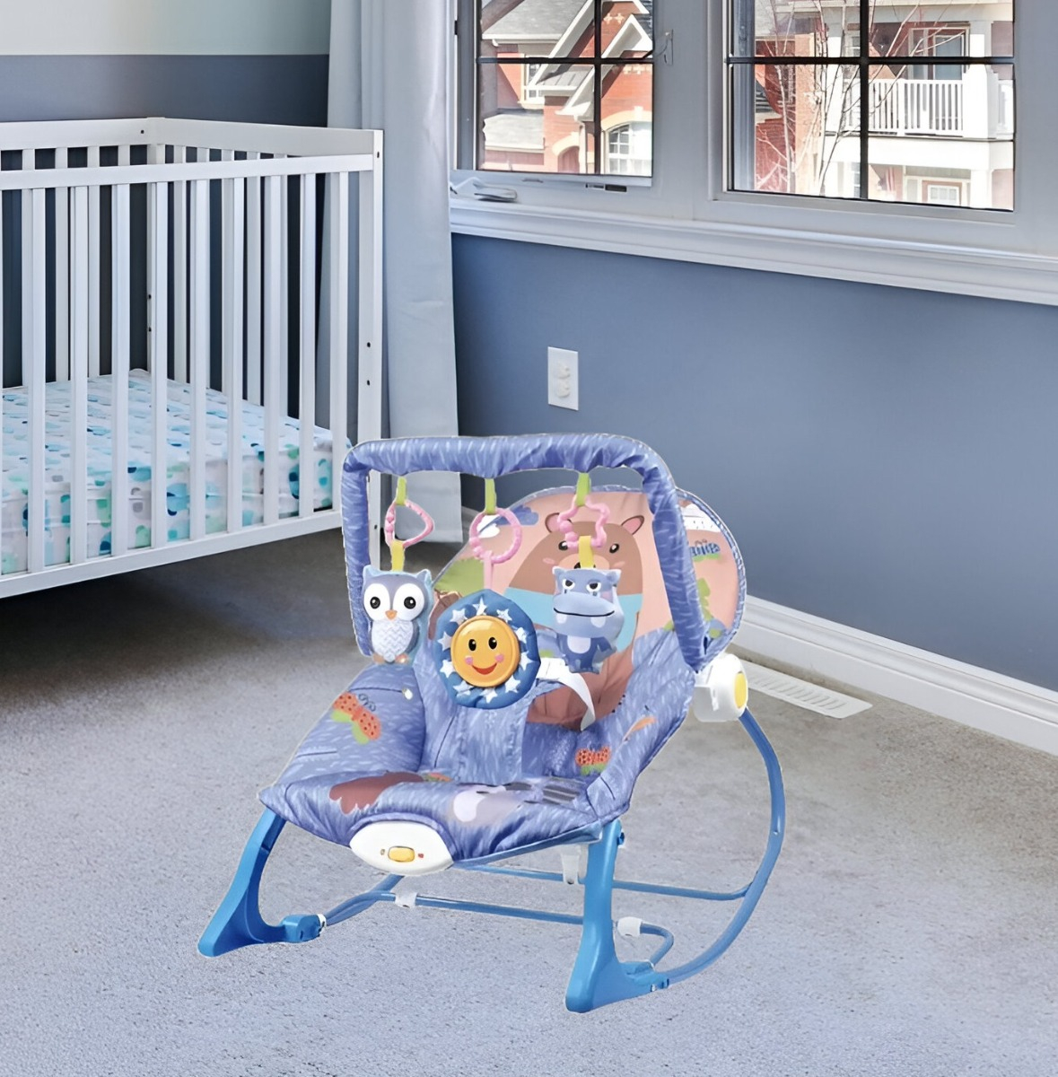 SILLA BEBÉ COLUMPIO GIMNASIO MECEDORA MUSICAL PLEGABLE JHN - 7