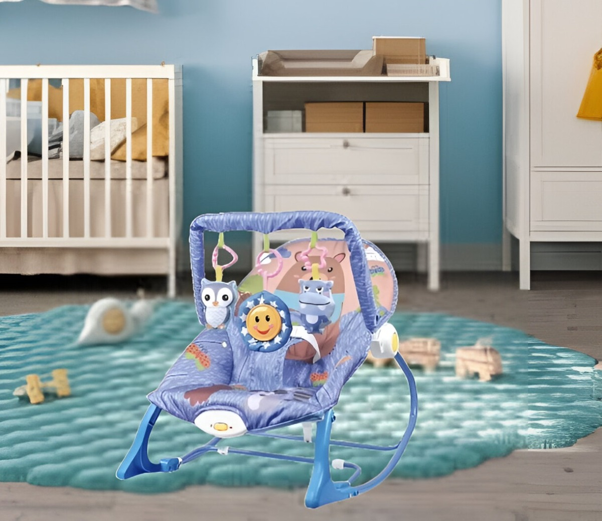 SILLA BEBÉ COLUMPIO GIMNASIO MECEDORA MUSICAL PLEGABLE JHN - 10