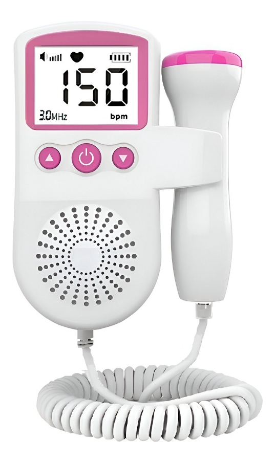 ECÓGRAFO DOPPLER FETAL MULTICOLOR PORTÁTIL LATIDOS CORAZÓN BEBÉ JHN - 1
