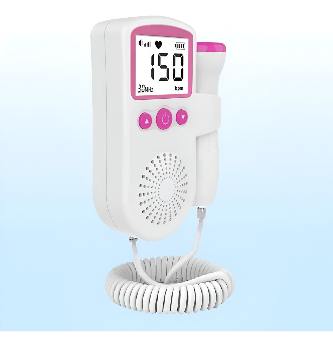 ECÓGRAFO DOPPLER FETAL MULTICOLOR PORTÁTIL LATIDOS CORAZÓN BEBÉ JHN - 8