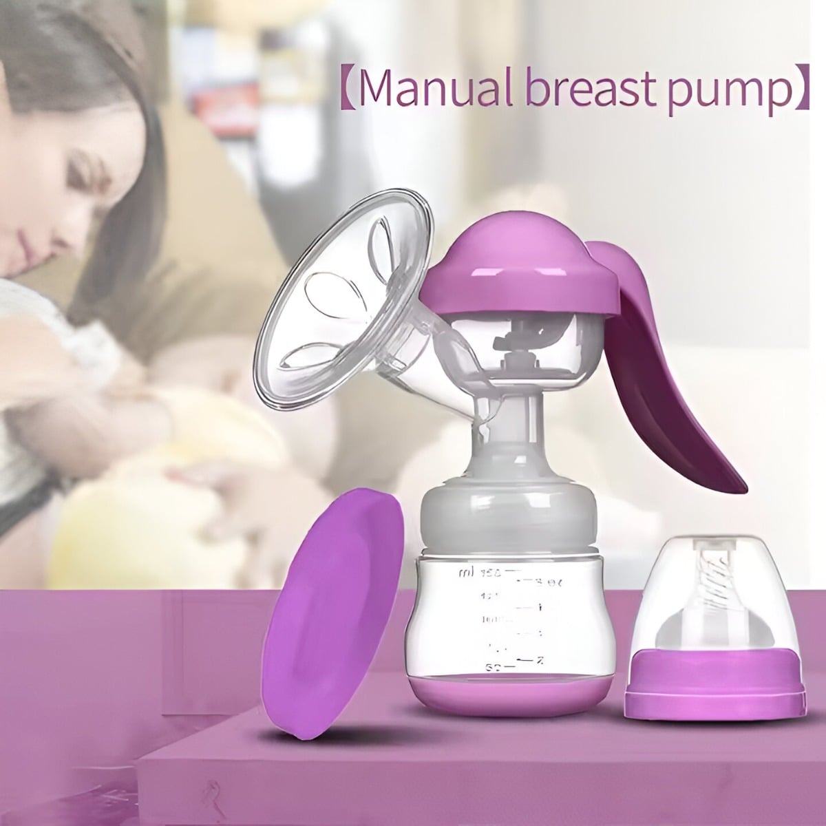 EXTRACTOR LECHE SACALECHE MATERNA MANUAL PORTÁTIL BEBÉS JHN MULTICOLOR - 4