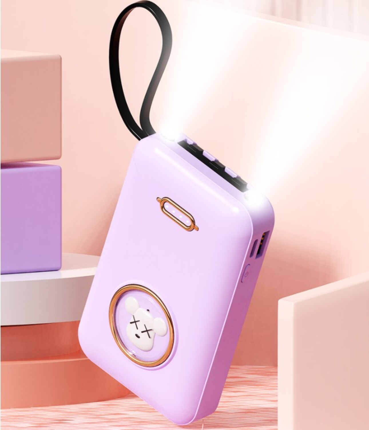 CARGADOR POWER BANK CARTOON BATERIA PORTATIL USB LAU - 6