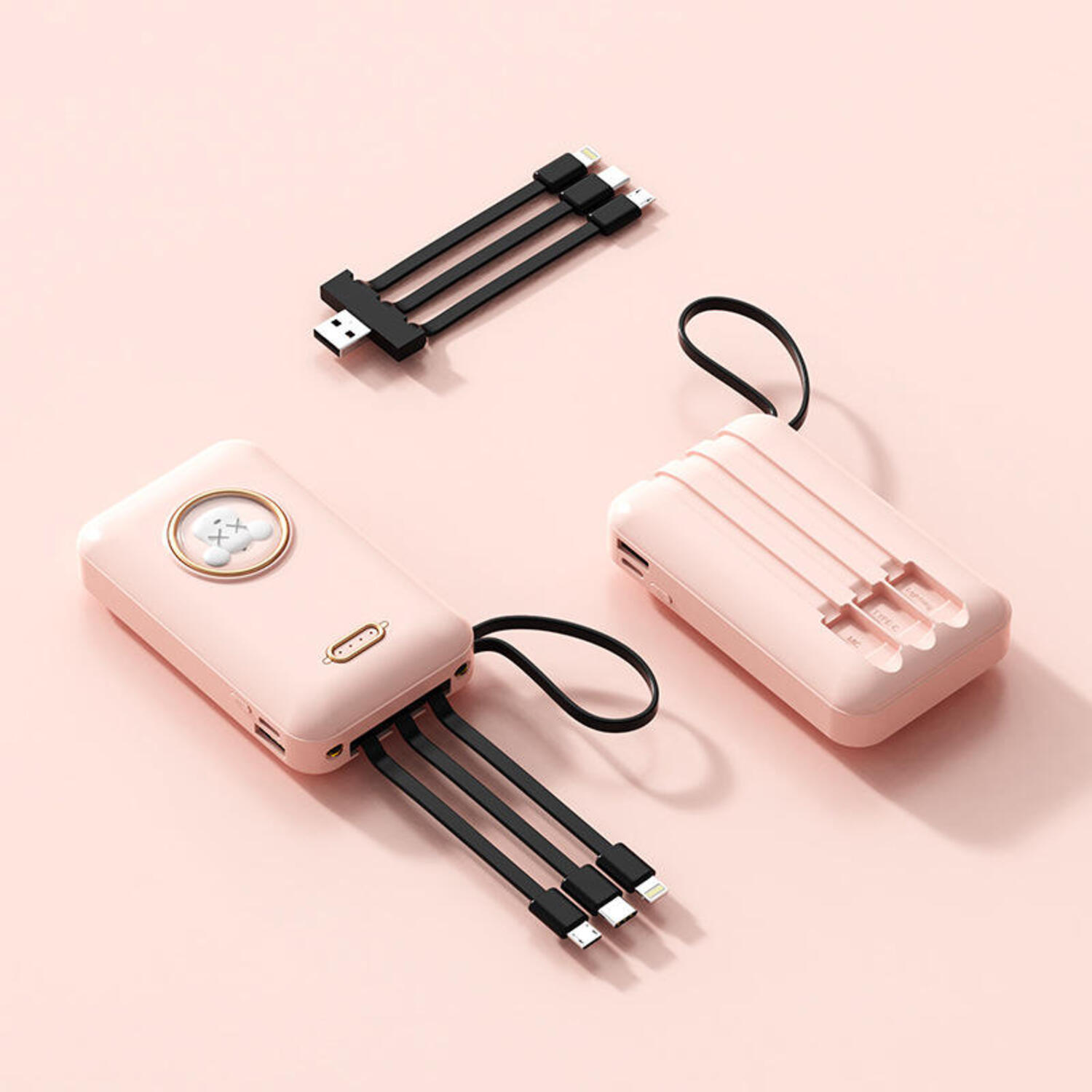 CARGADOR POWER BANK CARTOON BATERIA PORTATIL USB LAU - 7