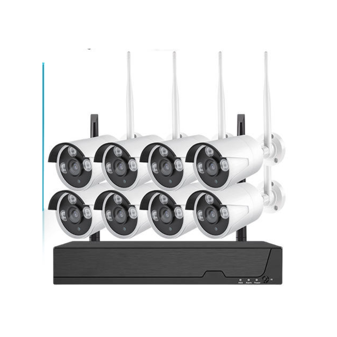 KIT 8 CAMARAS SEGURIDAD VIGILANCIA HOGAR LOCAL COMERCIAL LAU - 1