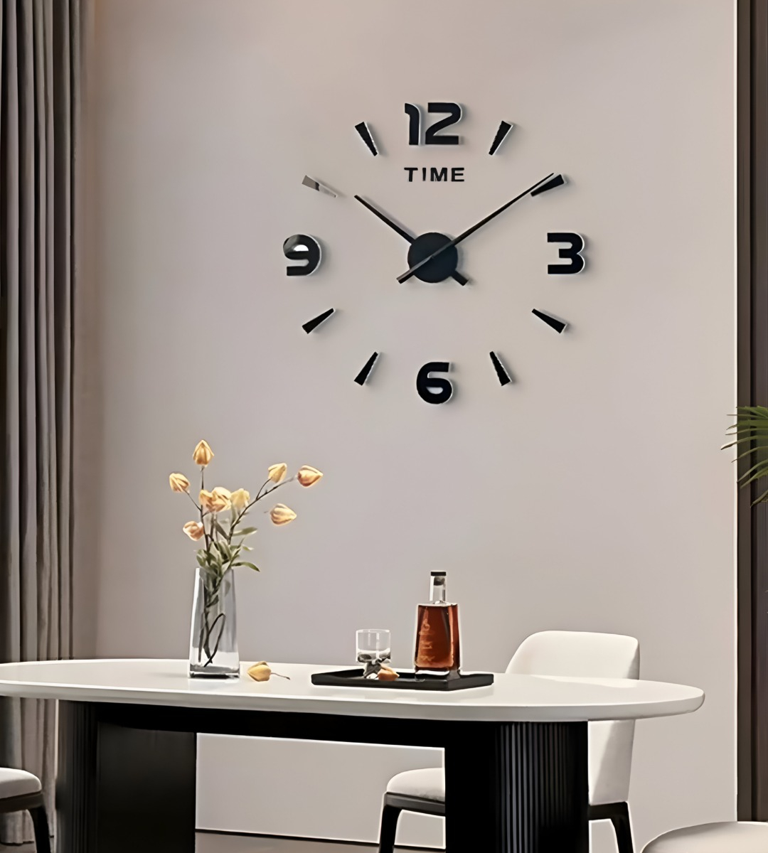 RELOJ PARED GRANDE MODERNO 3D ACRÍLICO DECORACIÓN HOGAR JHN - 3