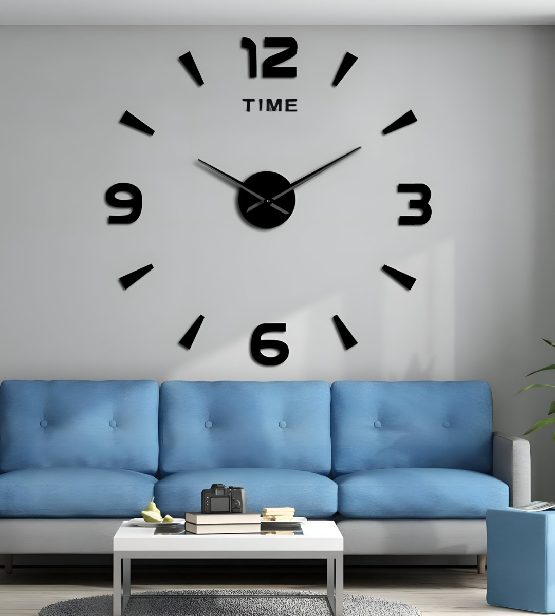 RELOJ PARED GRANDE MODERNO 3D ACRÍLICO DECORACIÓN HOGAR JHN - 8