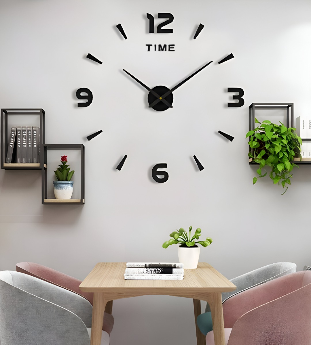 RELOJ PARED GRANDE MODERNO 3D ACRÍLICO DECORACIÓN HOGAR JHN - 9