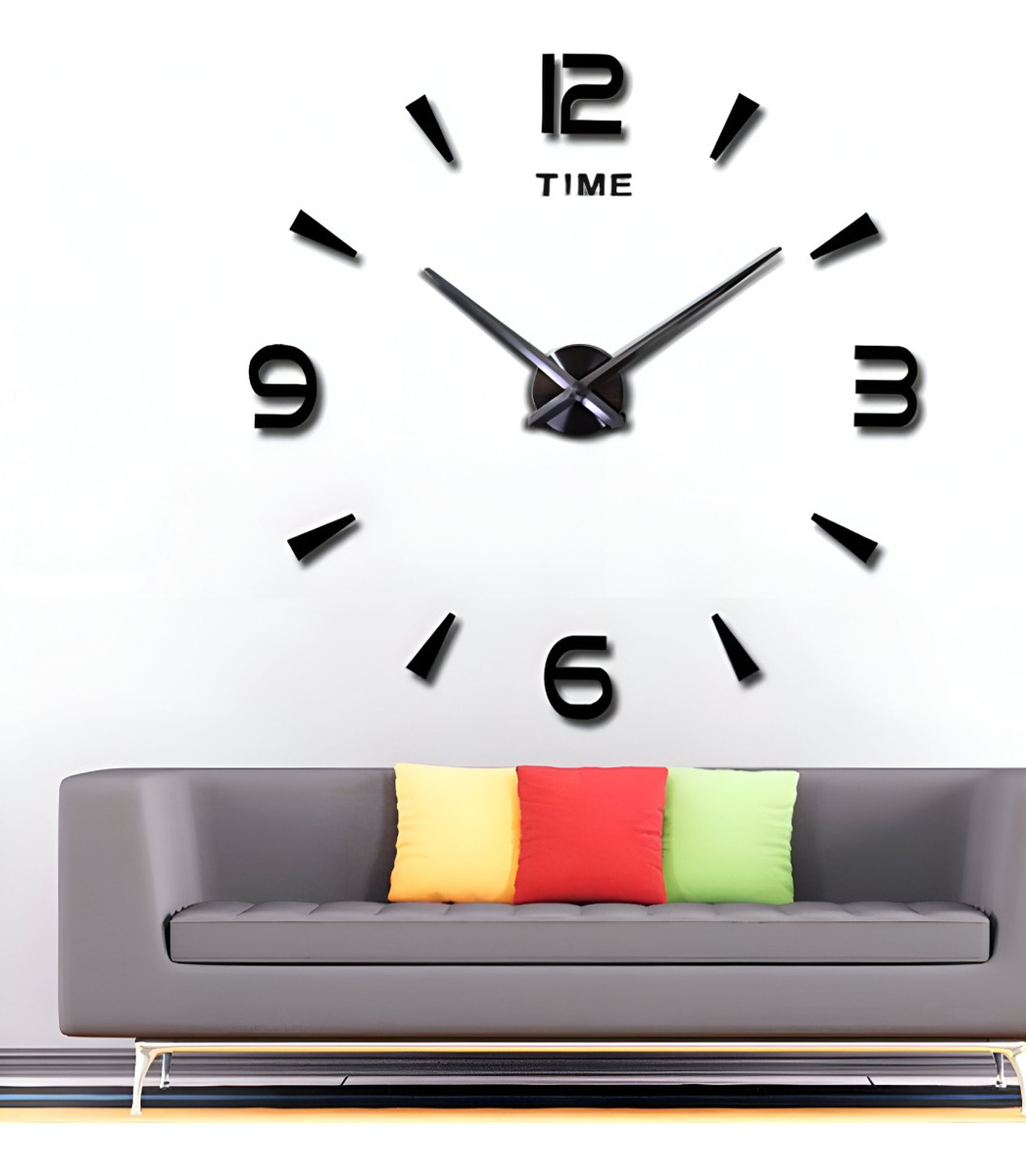 RELOJ PARED GRANDE MODERNO 3D ACRÍLICO DECORACIÓN HOGAR JHN - 10