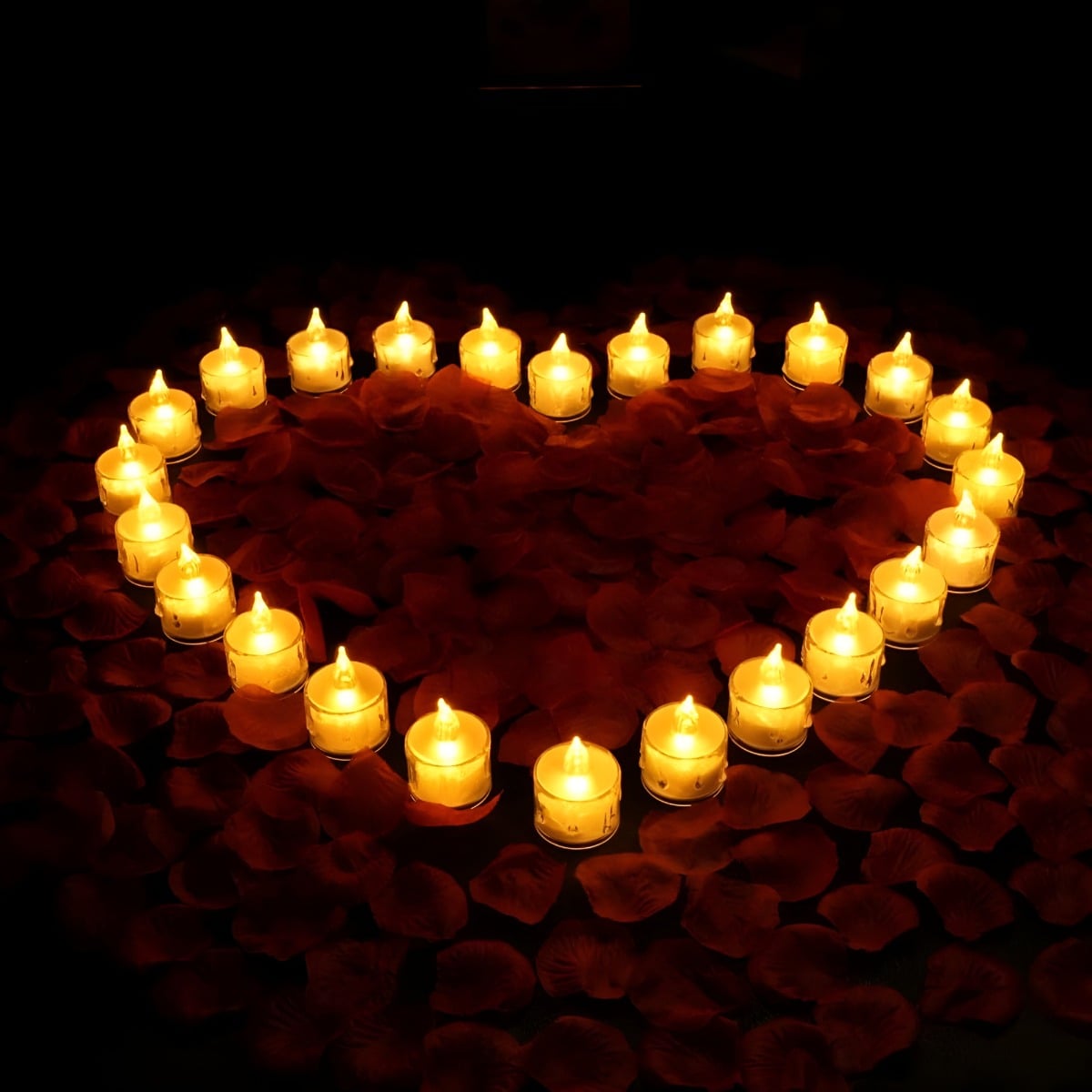 SET 16 VELAS LED DECORATIVAS SIN LLAMA CRISTAL ACRÍLICO JHN - 5