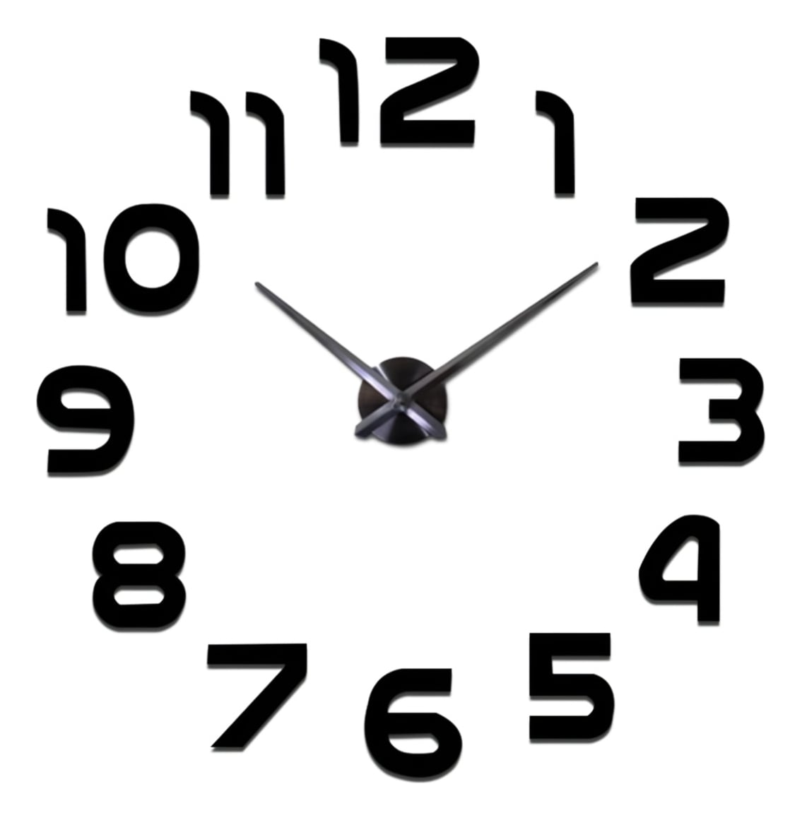 RELOJ PARA PARED 3D GRANDE NEGRO GRAN DISEÑO MODERNO JHN - 1