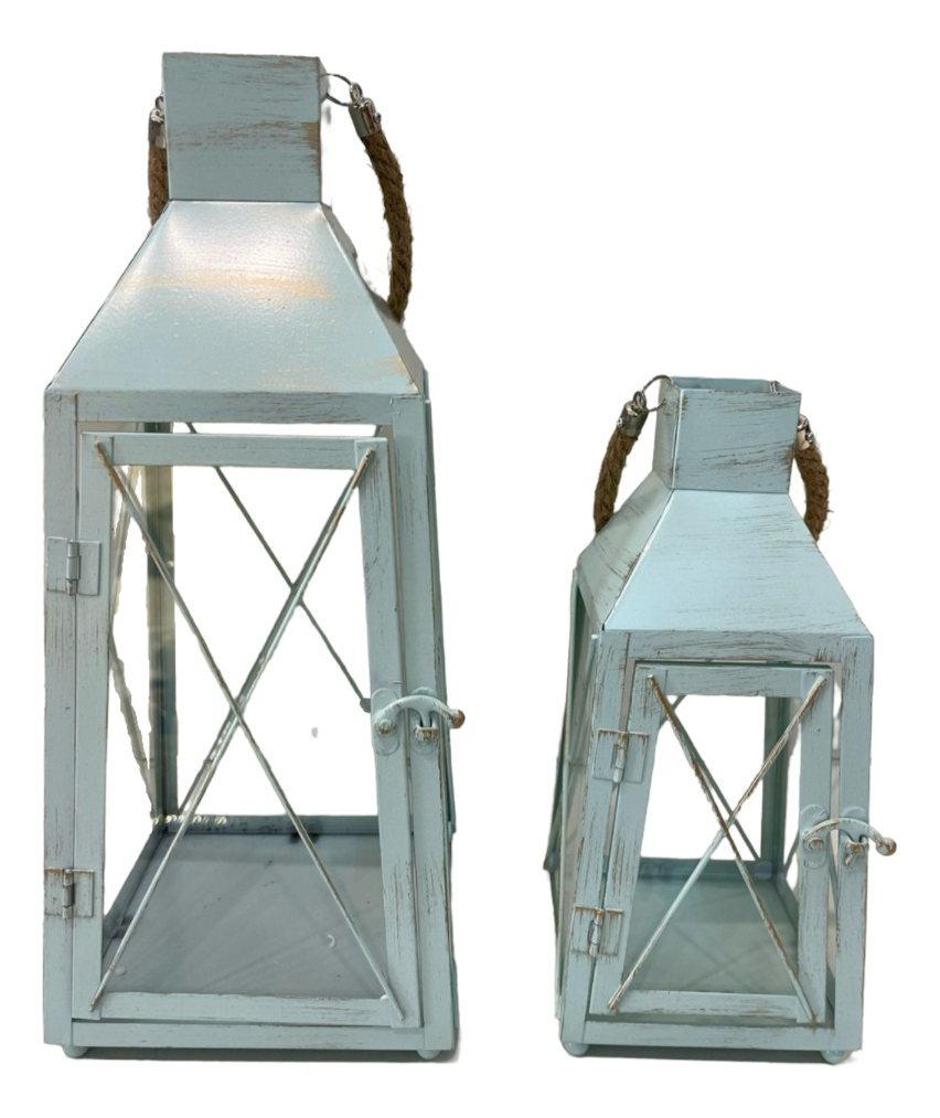 PORTAVELAS RETRO METAL DECORACIÓN CANDELABRO 2 PIEZAS JHN - 1