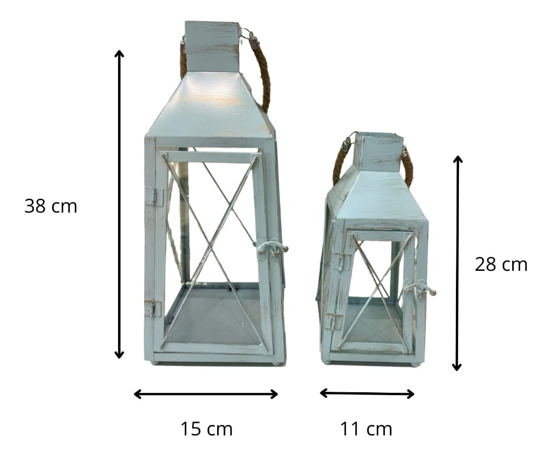 PORTAVELAS RETRO METAL DECORACIÓN CANDELABRO 2 PIEZAS JHN - 2