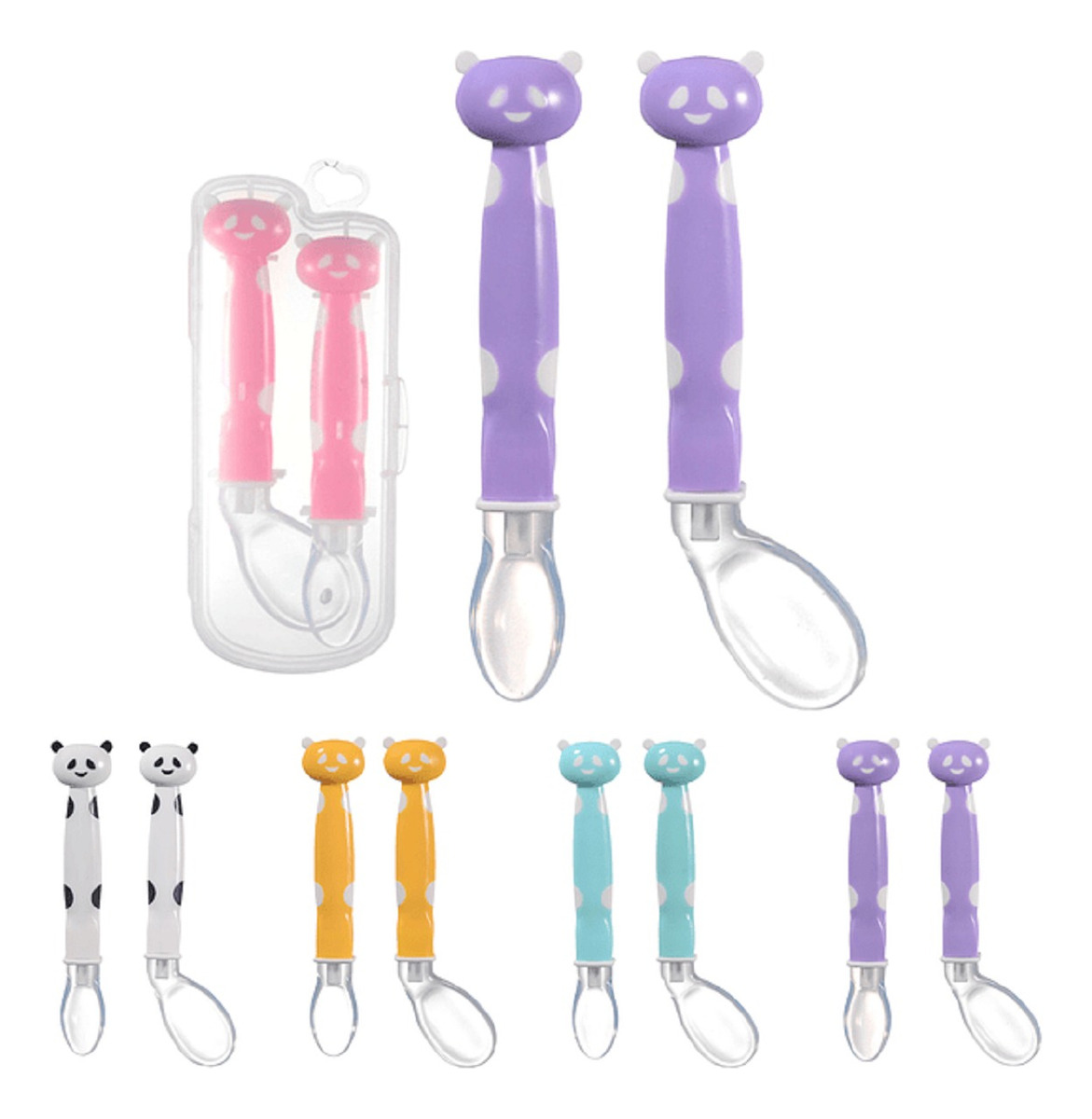 SET 3 CUCHARAS ENTRENAMIENTO BEBES COCINA LAU MULTICOLOR SILICONA - 1