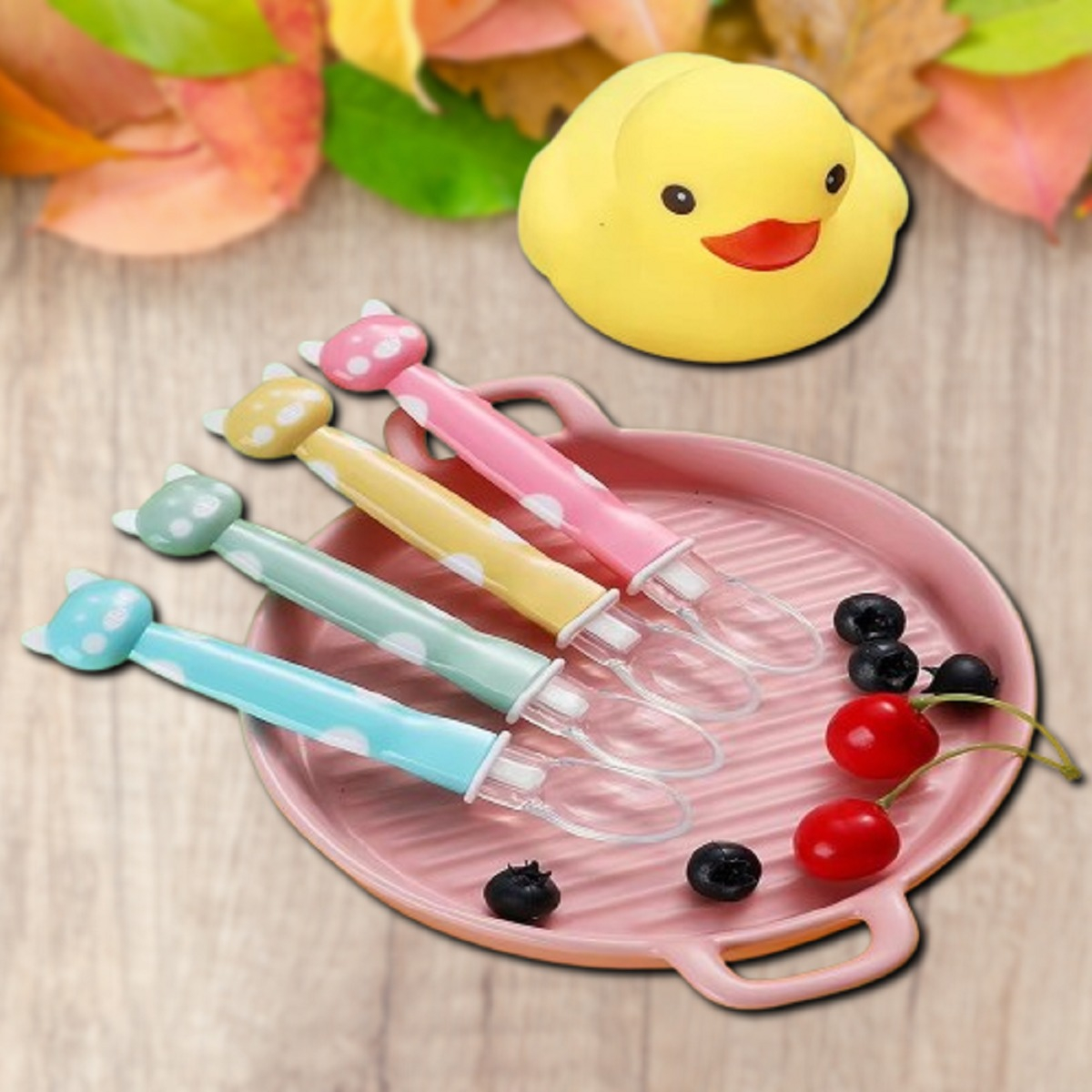 SET 3 CUCHARAS ENTRENAMIENTO BEBES COCINA LAU MULTICOLOR SILICONA - 2