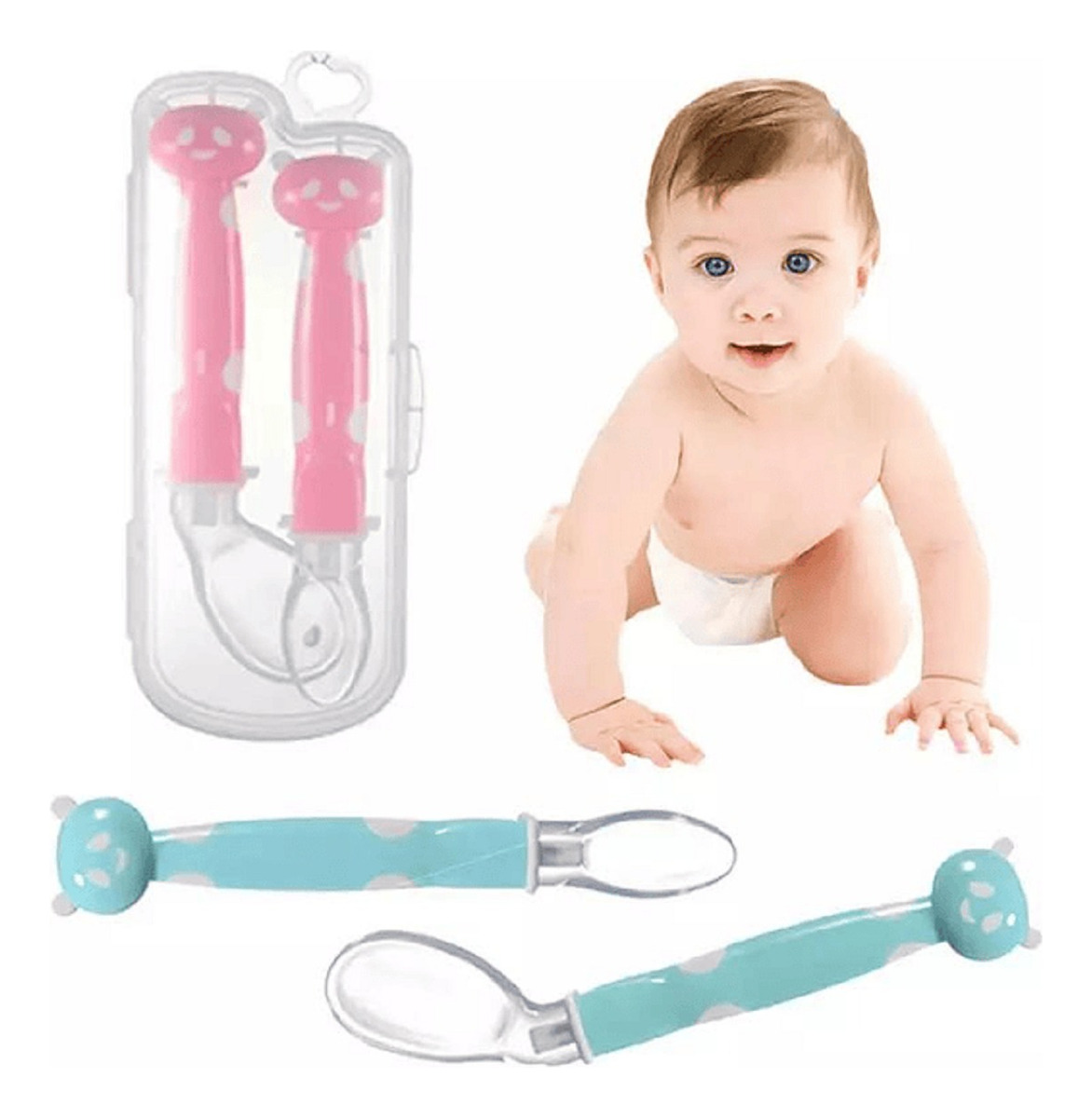 SET 3 CUCHARAS ENTRENAMIENTO BEBES COCINA LAU MULTICOLOR SILICONA - 3