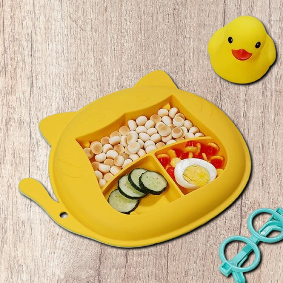 SET 3 PLATOS DISEÑO TIGRE NIÑOS BEBES LAU MULTICOLOR SILICONA - 6