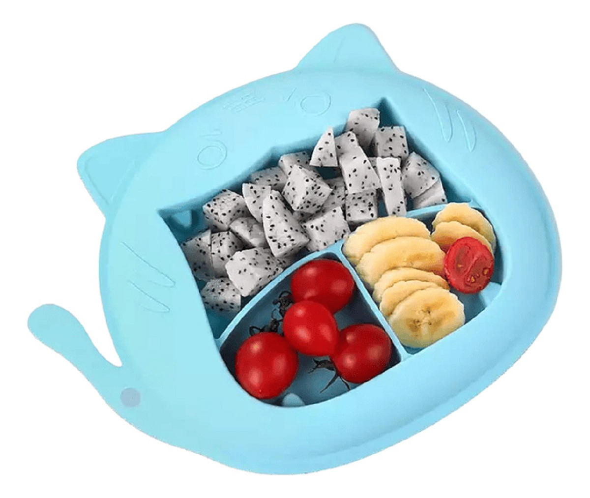 SET 3 PLATOS DISEÑO TIGRE NIÑOS BEBES LAU MULTICOLOR SILICONA - 9