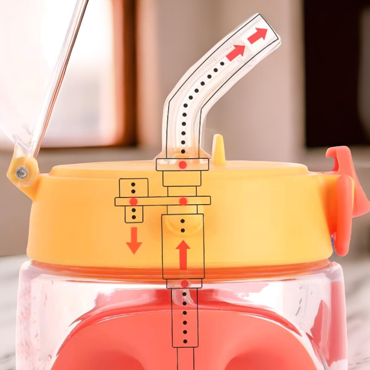 SET 2 VASOS PAJITA BOMBILLA NIÑOS BEBIDA JUGO LAU MULTICOLOR SILICONA - 9