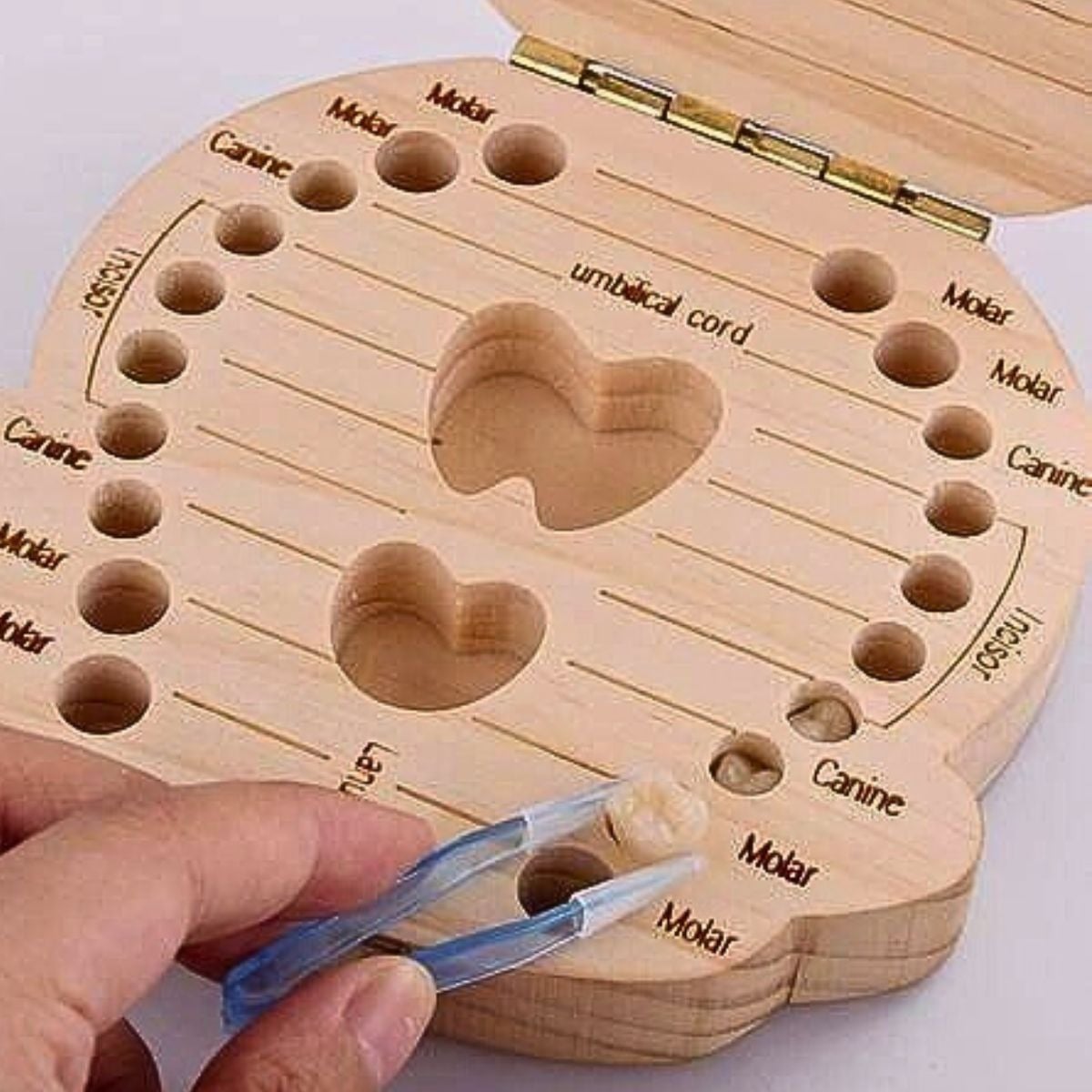SET 3 CAJA MADERA GUARDAR DIENTE LECHE RECUERDO NIÑOS LAU - 4