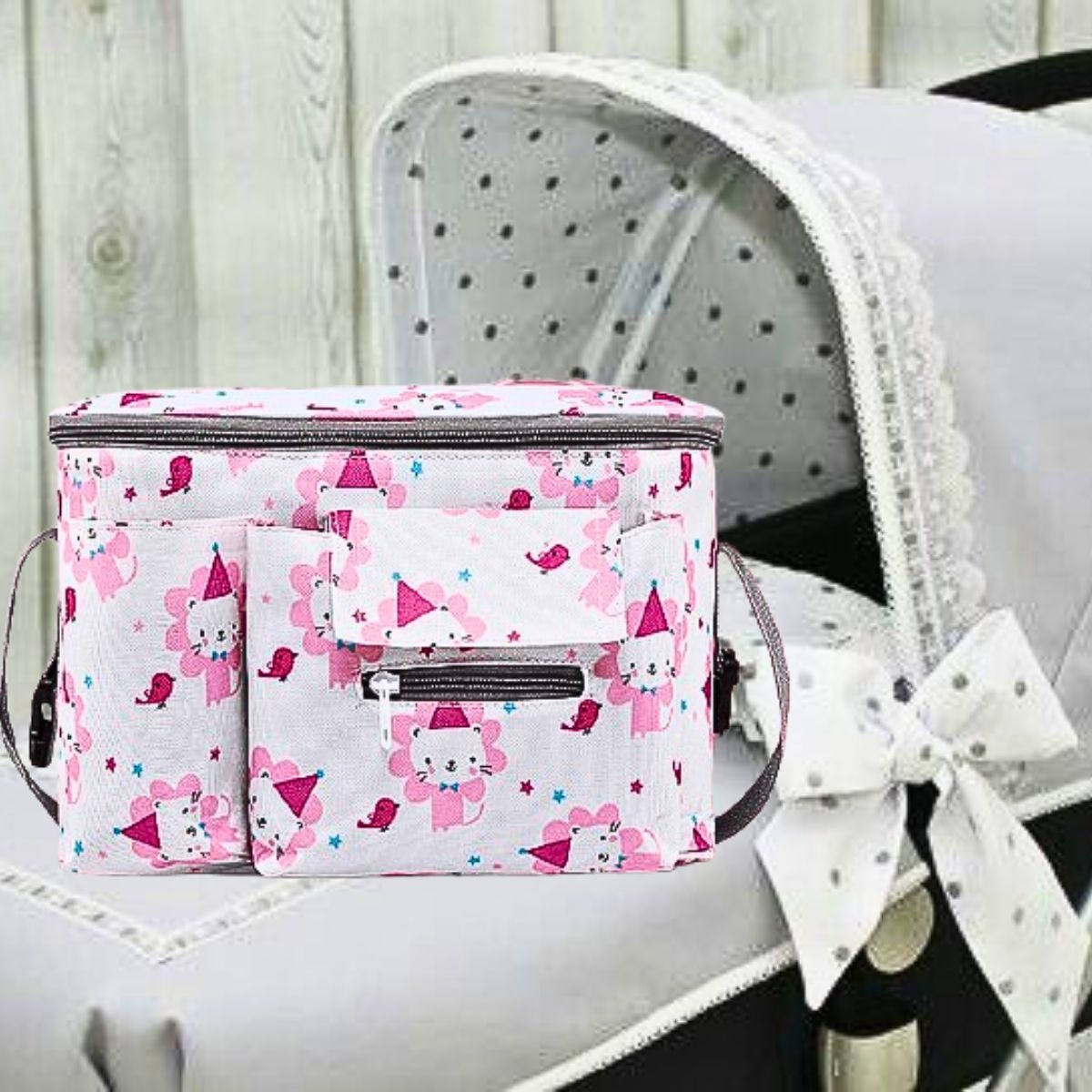 MOCHILA PAÑALERA BOLSO MATERNAL IMPERMEABLE MAMA BEBE LAU - 6