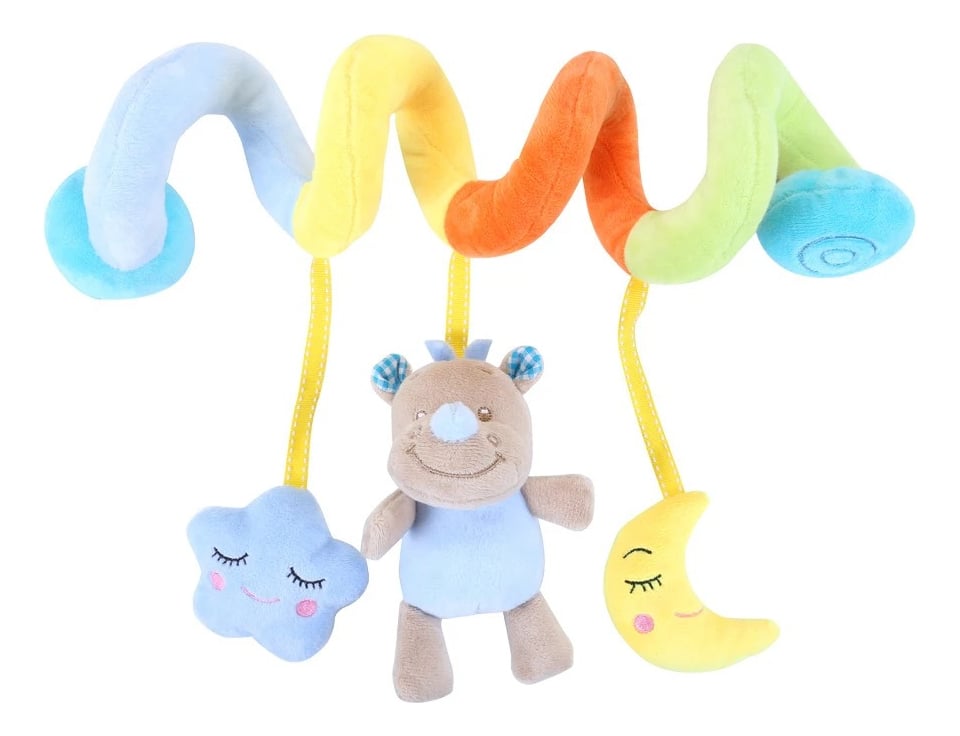 SONAJEROS FELPA ESPIRAL CUNA CARRITO BEBE 3-12M COLORIDO LAU - 1