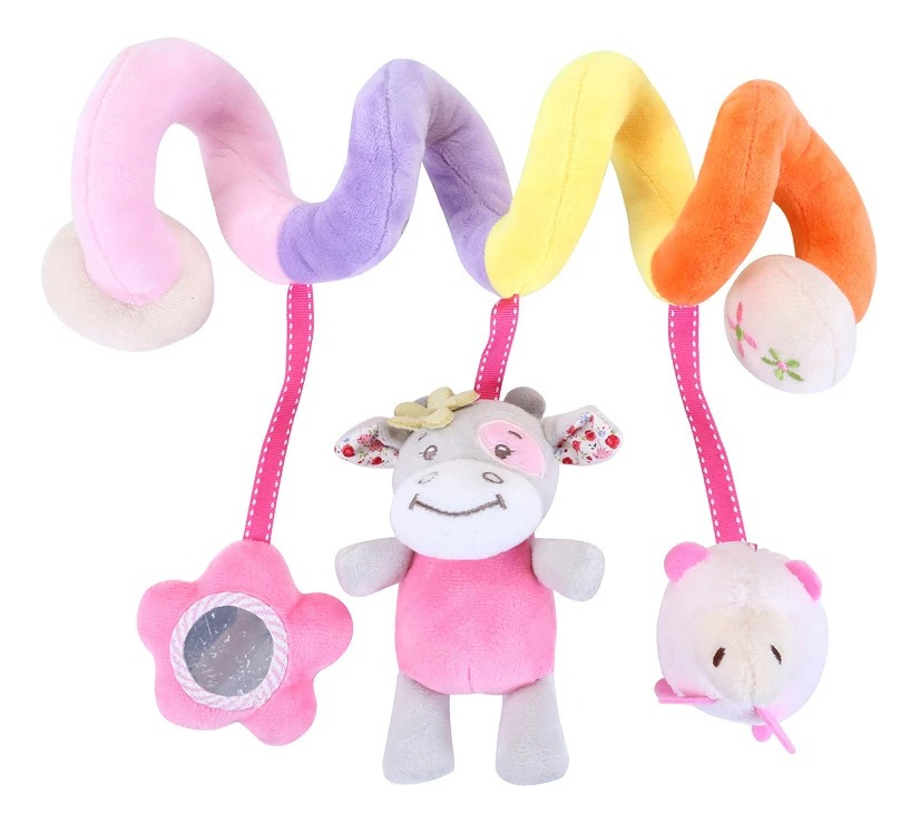 SONAJEROS FELPA ESPIRAL CUNA CARRITO BEBE 3-12M COLORIDO LAU - 2