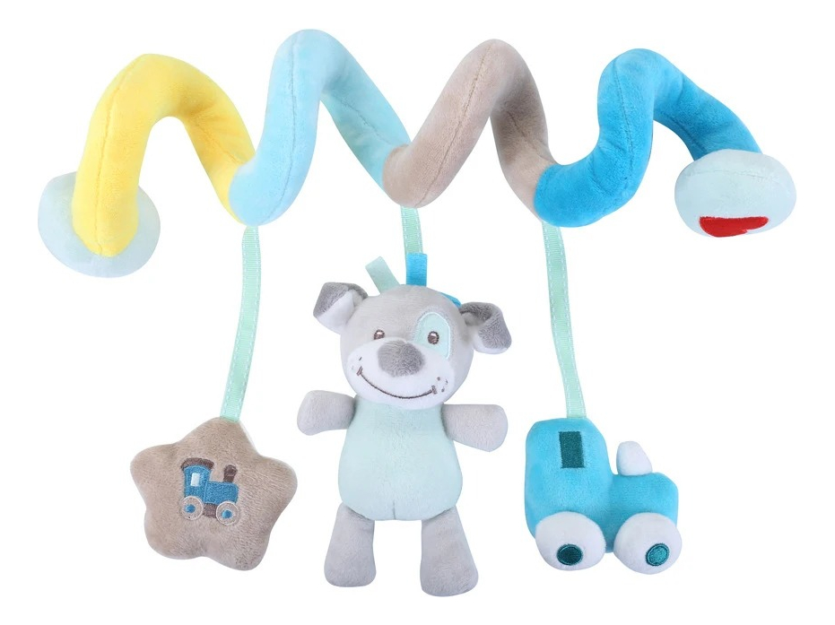 SONAJEROS FELPA ESPIRAL CUNA CARRITO BEBE 3-12M COLORIDO LAU - 3