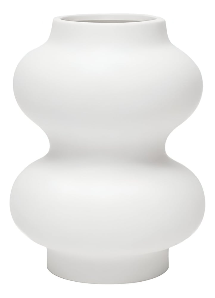 JARRÓN FLORERO CERÁMICA DECORACIÓN MODERNO BLANCO HOGAR JHN - 1