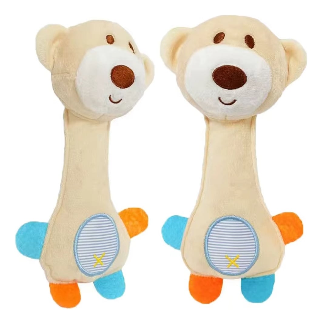 SET 3 SONAJERO MORDEDOR BEBÉ OSITO PELUCHE DIVERTIDO LAU - 3