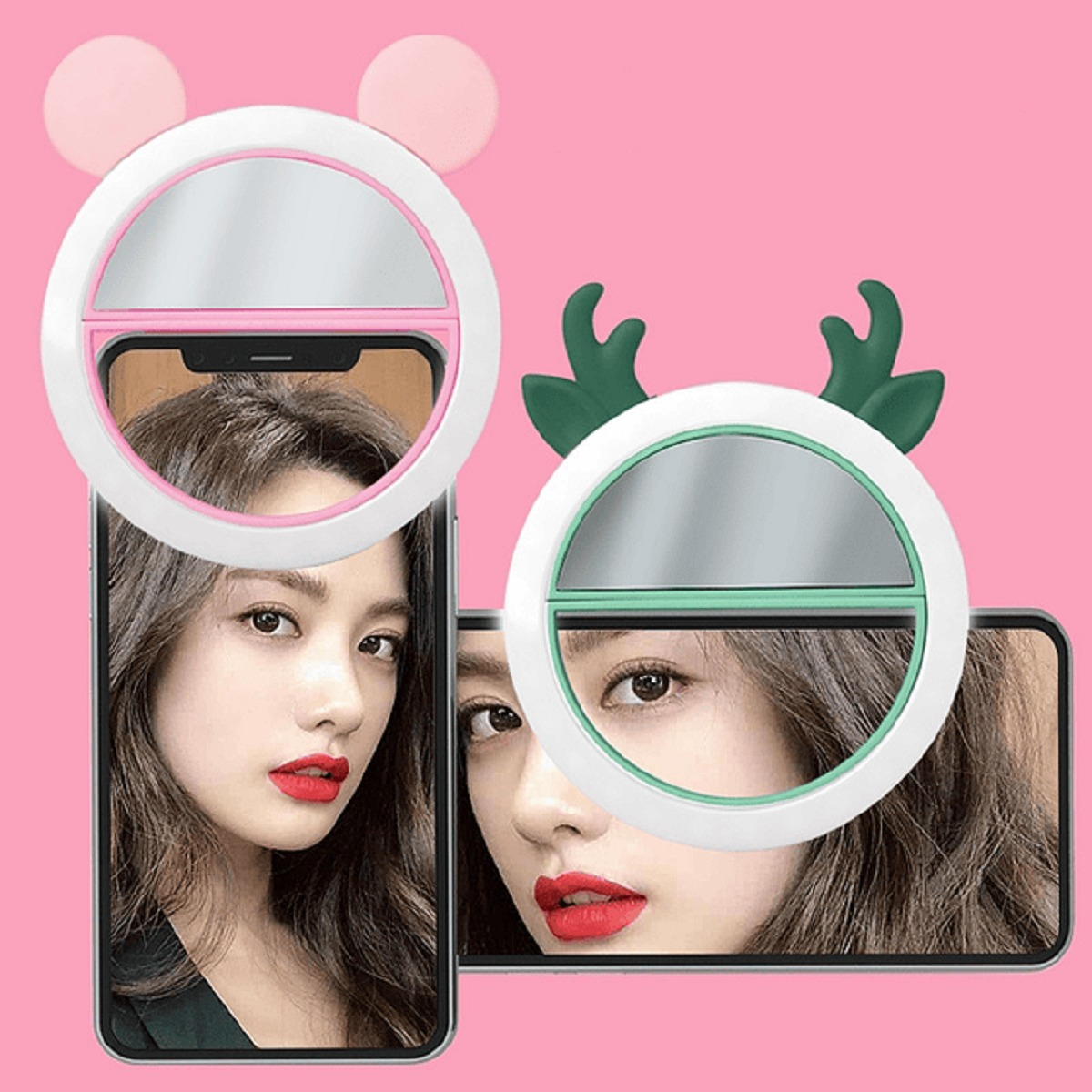 SET 3 FLASH ARO LED SELFIE CELULAR RECARGABLE PORTÁTIL LAU - 4