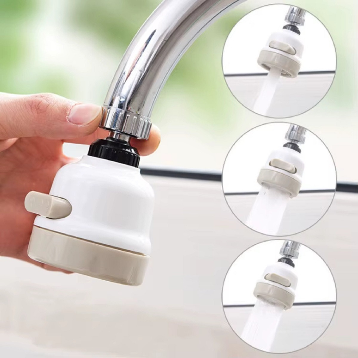 SET 5 ADAPTADOR LLAVE DUCHA FILTRO GIRA 360 COCINA HOGAR LAU - 2
