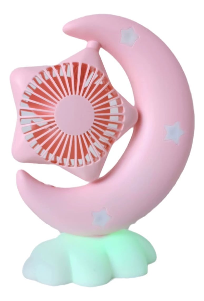 MINI VENTILADOR ESCRITORIO USB LUZ NOCTURNA NIÑOS NIÑAS LAU - 1