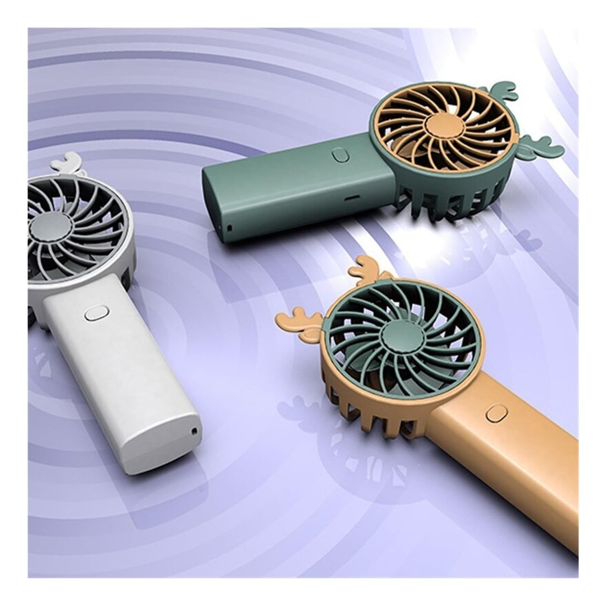 SET 2 MINI VENTILADOR PORTÁTIL RECARGABLE VIAJE HOGAR LAU - 6