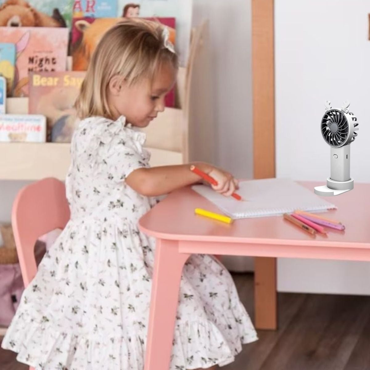 SET 2 MINI VENTILADOR PORTÁTIL RECARGABLE VIAJE HOGAR LAU - 10