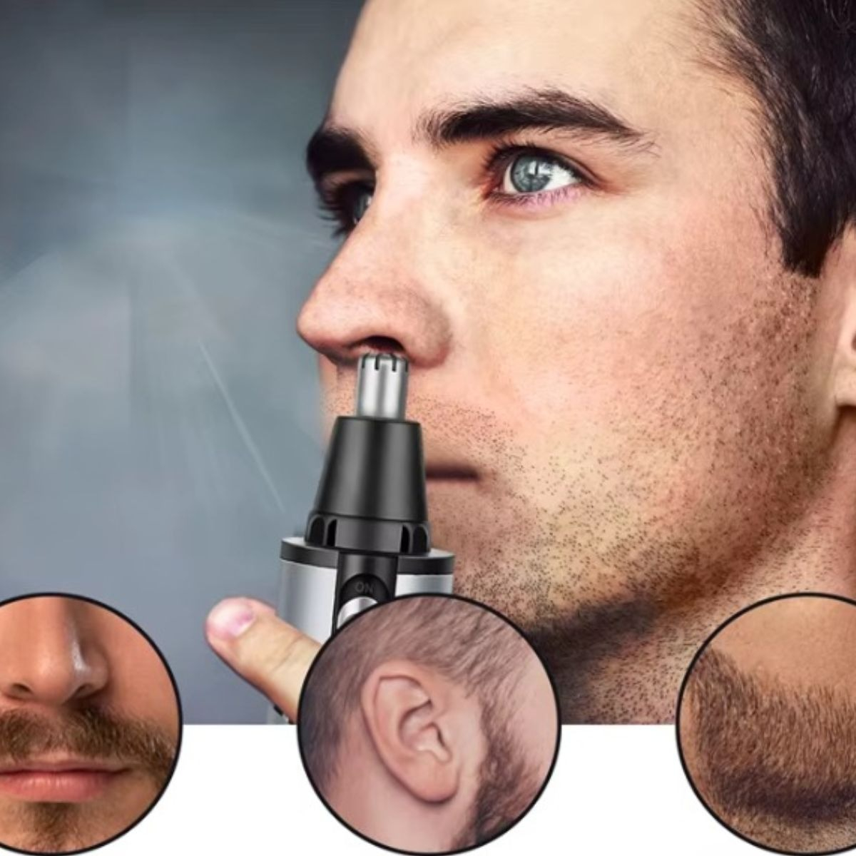 AFEITADORA 3EN1 NARIZ OREJAS BARBA RECARGABLE RESISTENTE LAU - 5
