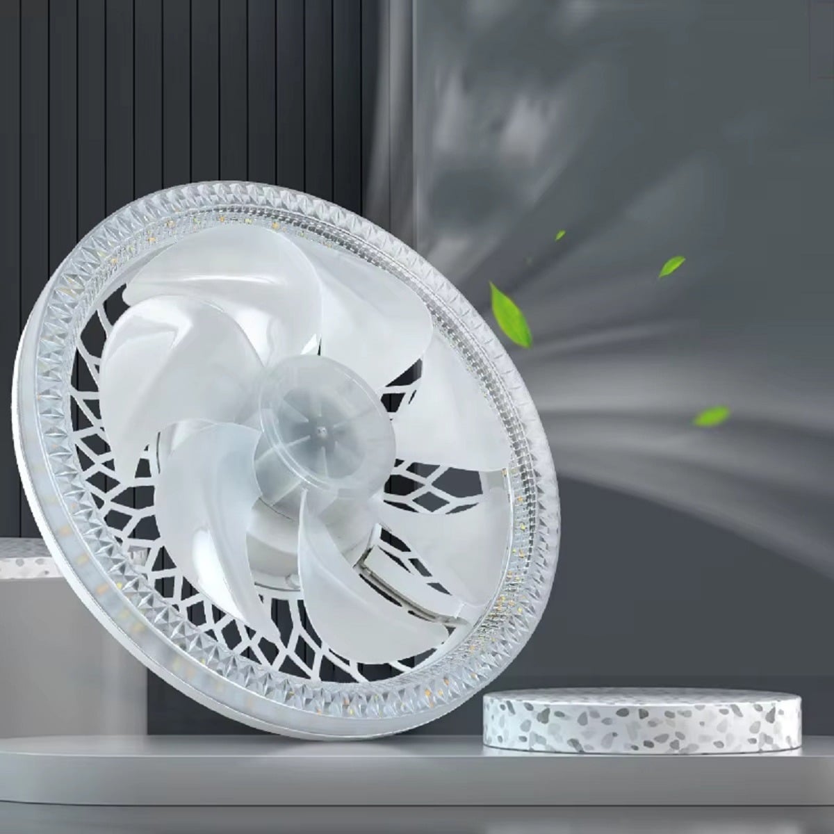 VENTILADOR TECHO LUZ LED DISEÑO MINIMALISTA HOGAR LAU - 7