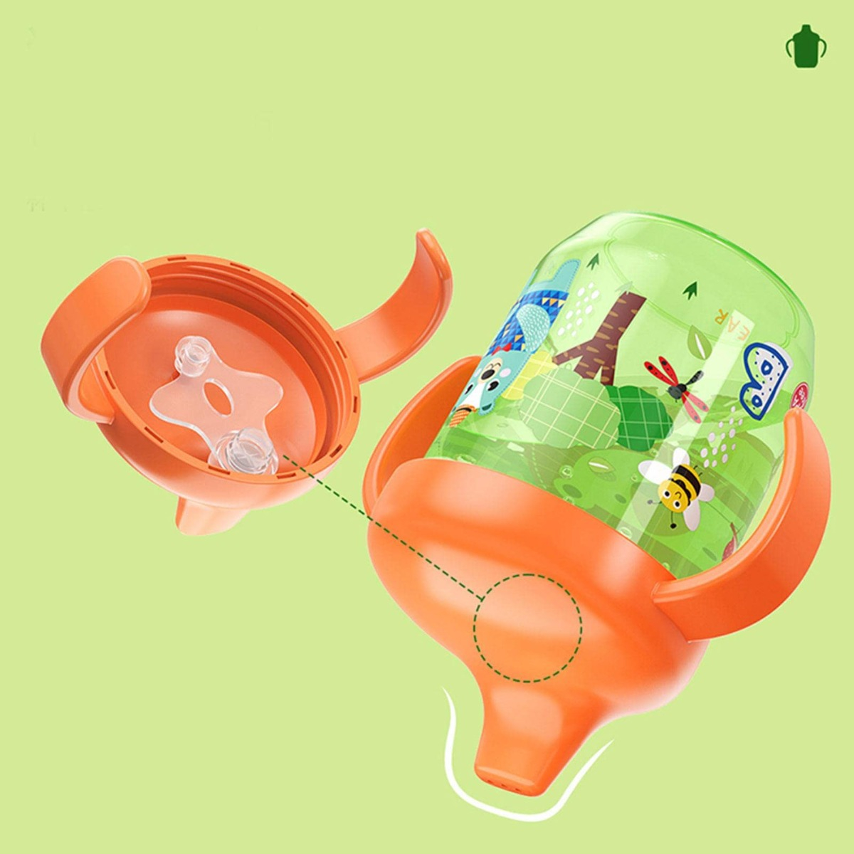 SET 4 VASOS PLASTICOS ESTAMPADO ANTIDERRAME NIÑOS LAU - 9
