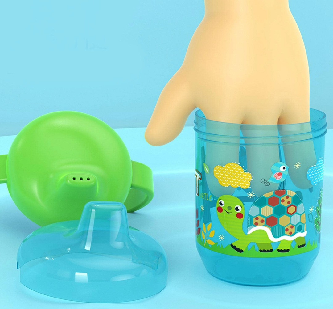 SET 4 VASOS PLASTICOS ESTAMPADO ANTIDERRAME NIÑOS LAU - 10