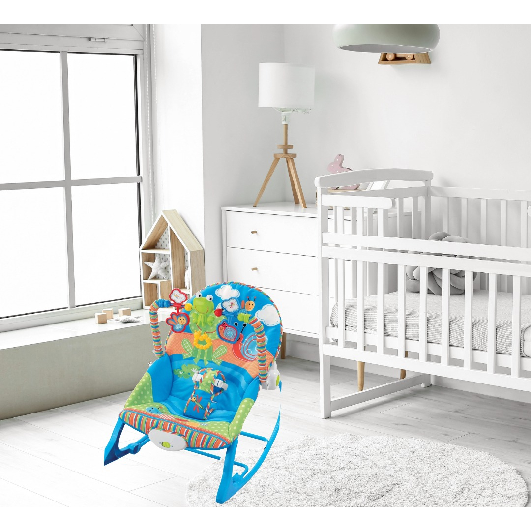 SILLA MECEDORA ESTIMULA DIVERTIDA COMODA PLEGABLE BEBES LAU - 3