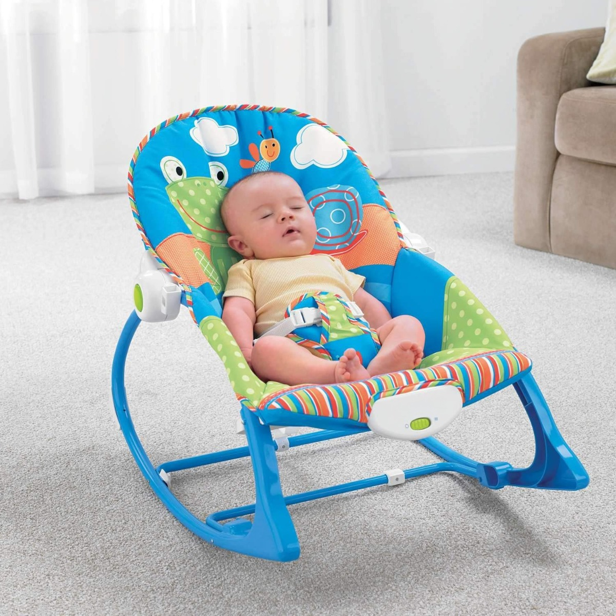 SILLA MECEDORA ESTIMULA DIVERTIDA COMODA PLEGABLE BEBES LAU - 4