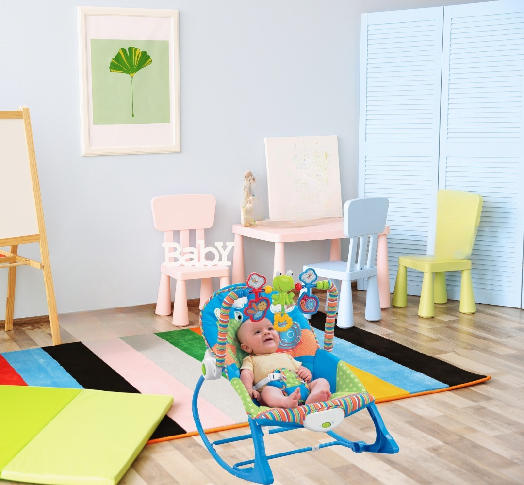 SILLA MECEDORA ESTIMULA DIVERTIDA COMODA PLEGABLE BEBES LAU - 5