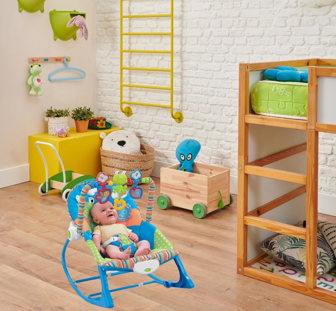 SILLA MECEDORA ESTIMULA DIVERTIDA COMODA PLEGABLE BEBES LAU - 10