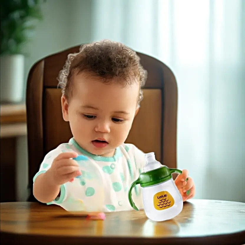 SET 2 MAMADERA AGARRE BOTELLA SILICONA 210 ML BEBES LAU - 3