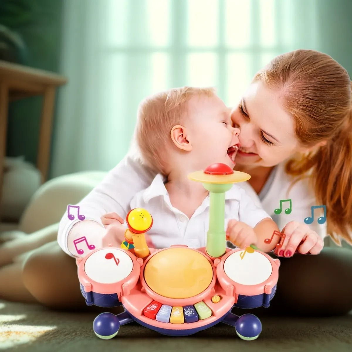 JUGUETE JUEGO FORMA CANGREJO BATERIA MUSICAL BEBES LAU - 3