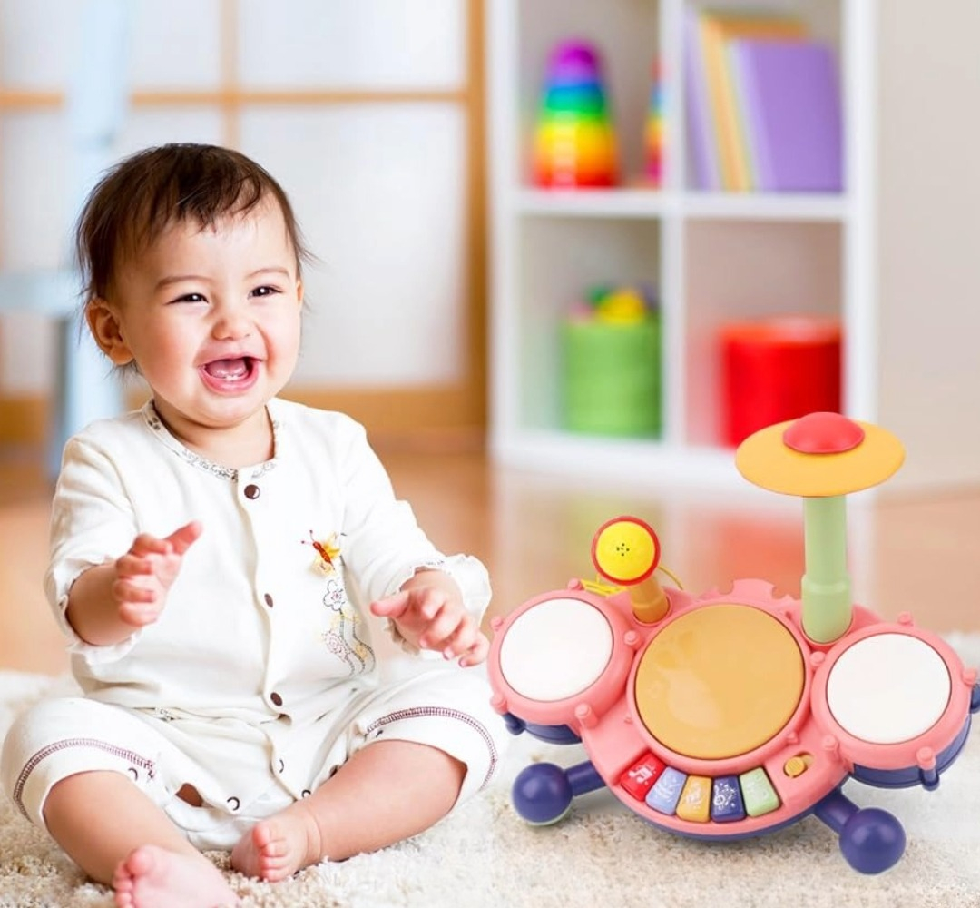 JUGUETE JUEGO FORMA CANGREJO BATERIA MUSICAL BEBES LAU - 5