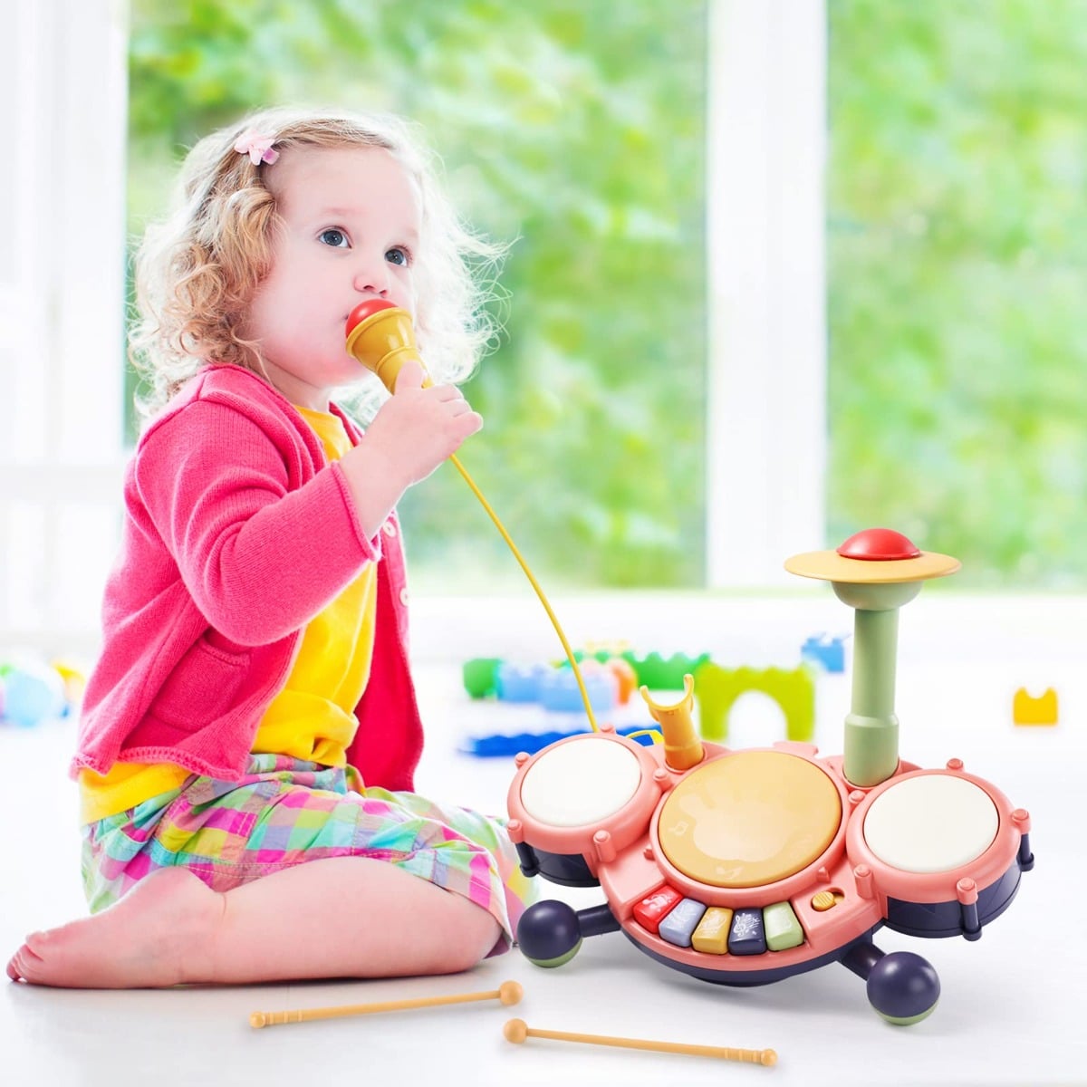 JUGUETE JUEGO FORMA CANGREJO BATERIA MUSICAL BEBES LAU - 7