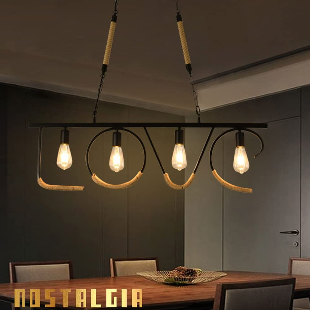 LÁMPARA COLGANTE TECHO CUERDA CÁÑAMO RETRO NOSTÁLGICO LAU - 9